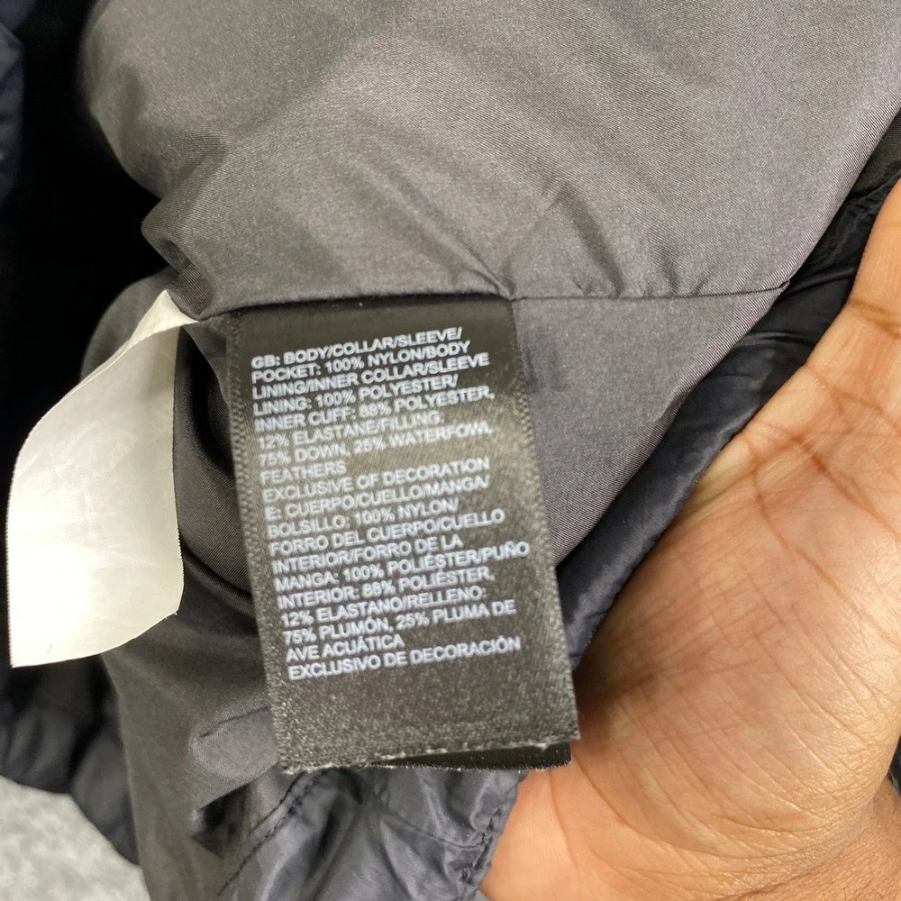 The North Face Womens Black Cross Quilted Down Puffer Jacket Small FA19 Zip Up - Picture 7 of 12